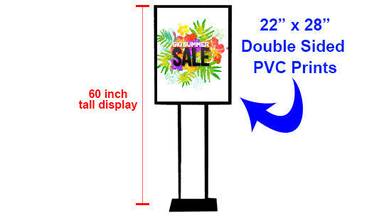 Poster Stand Frame + Double Sided Print 22" x 28"