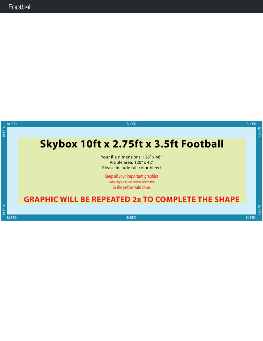 FOOTBALL - 10' x 42"
