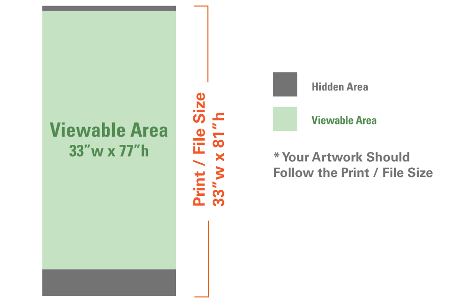 Scroll 33" Fabric Full Package Hardware + Print + Carry Bag