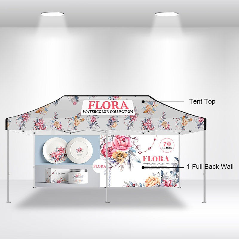 Package A - Canopy 10'x20' with Single Sided Full wall - FREE SHIPPING