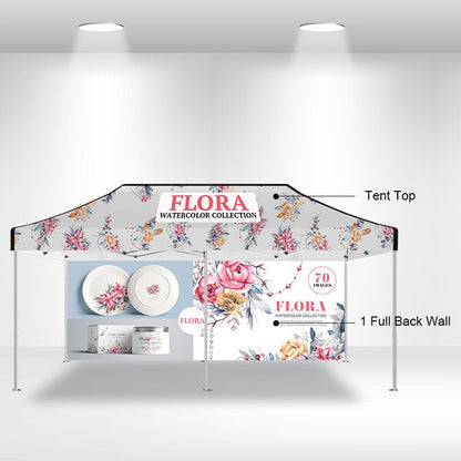 Package A - Canopy 10'x20' with Single Sided Full wall - FREE SHIPPING