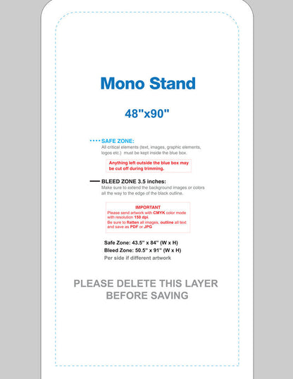 Mono 48" x 90" Double Sided Full Package