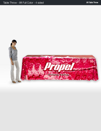 8' Table Throw - 4 Sided Covered