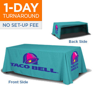 8' Table Throw - 3 Sided OPEN BACK