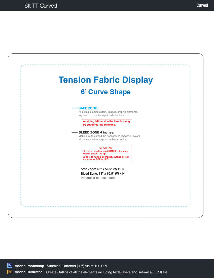 FTD 6' Curved - Table Top
