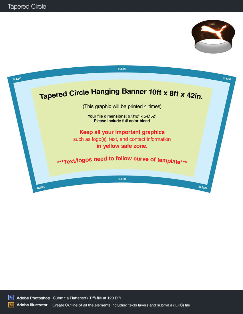 Tapered Circle - 10' x 42"