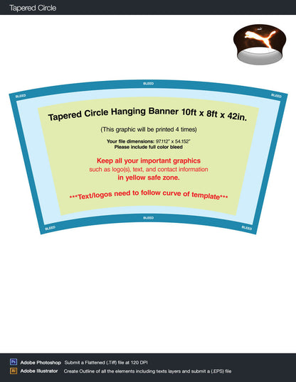 Tapered Circle - 10' x 42"