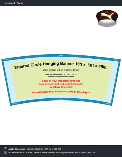 Tapered Circle - 15' x 48"