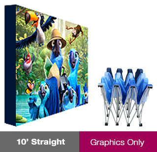 10' Straight Fabric PopUp - Graphic Only