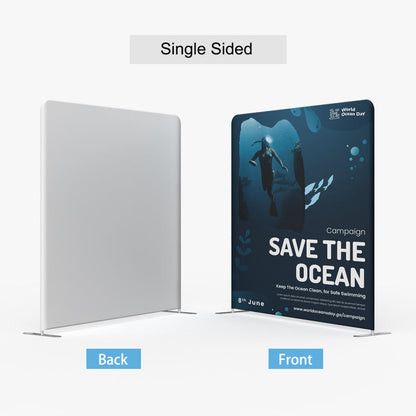 FTD 8 ' Straight - Single Sided Hardware + Fabric + Carry Case