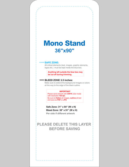 Mono 36" x 90" Double Sided Graphic Only - FREE SHIPPING