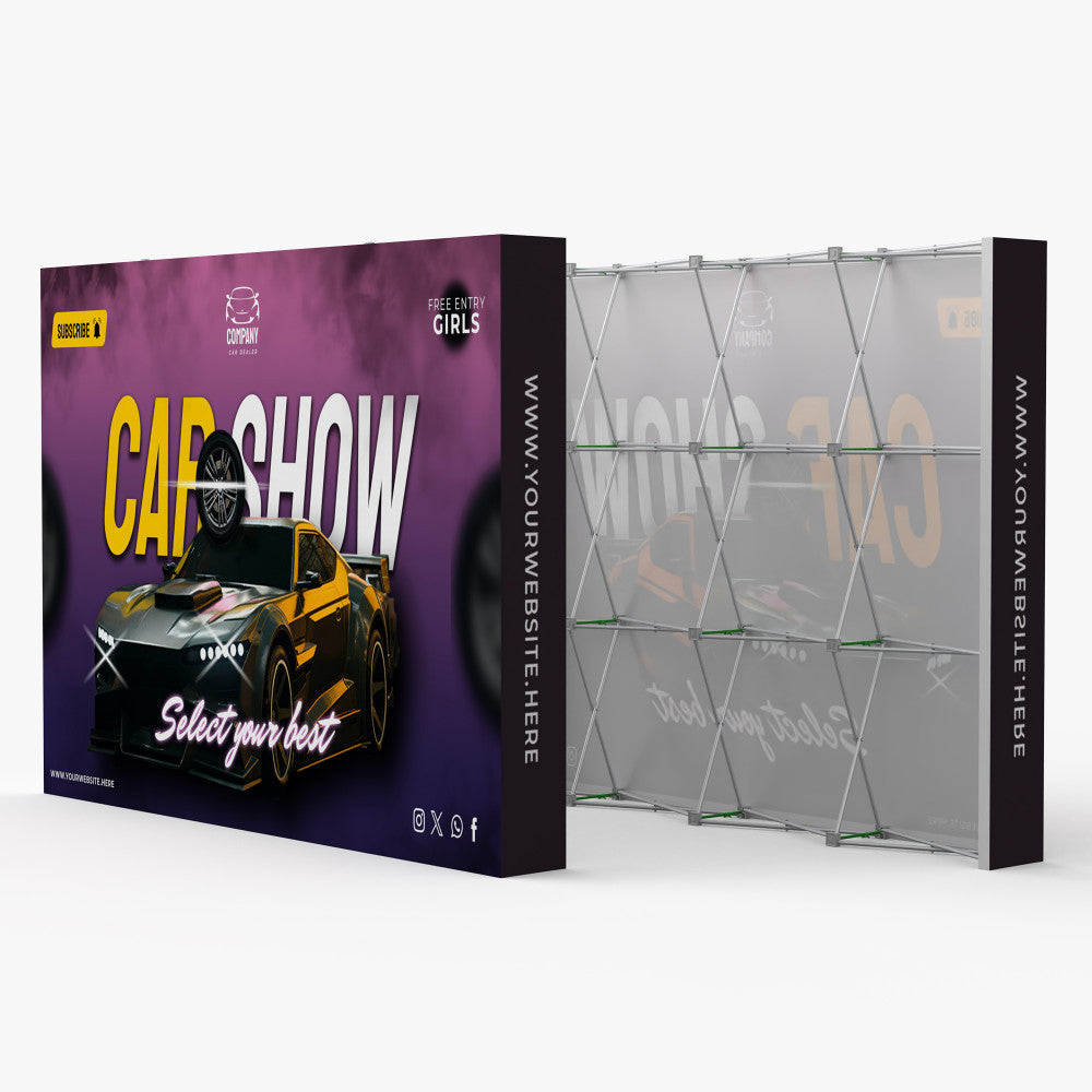 10' Straight Fabric PopUp - Hardware and Graphic