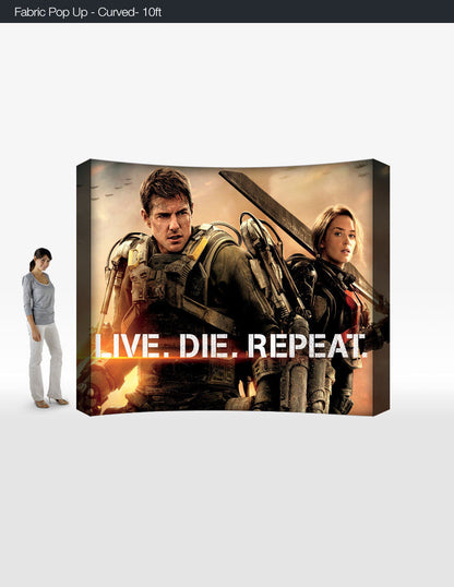 10' Curved Fabric PopUp - Hardware and Graphic