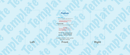 Hard Case Podium With Fabric Graphic FULL PACKAGE