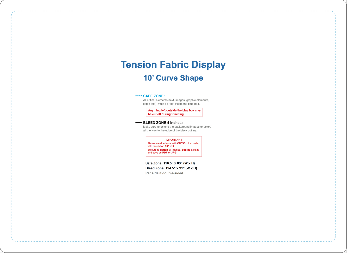 FTD 10 ' Curved - Double Sided Hardware + Graphic + Carry Case