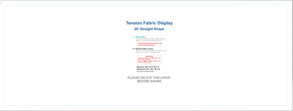FTD 20 ' Straight- Single Sided Hardware + Fabric + Carry Case