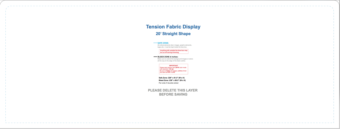 FTD 20 ' Straight - Double Sided - Graphic Only