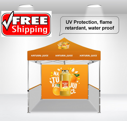 Package B - Canopy 10x10 with Single Sided Backwall and 2 Side Walls - FREE  SHIPPING