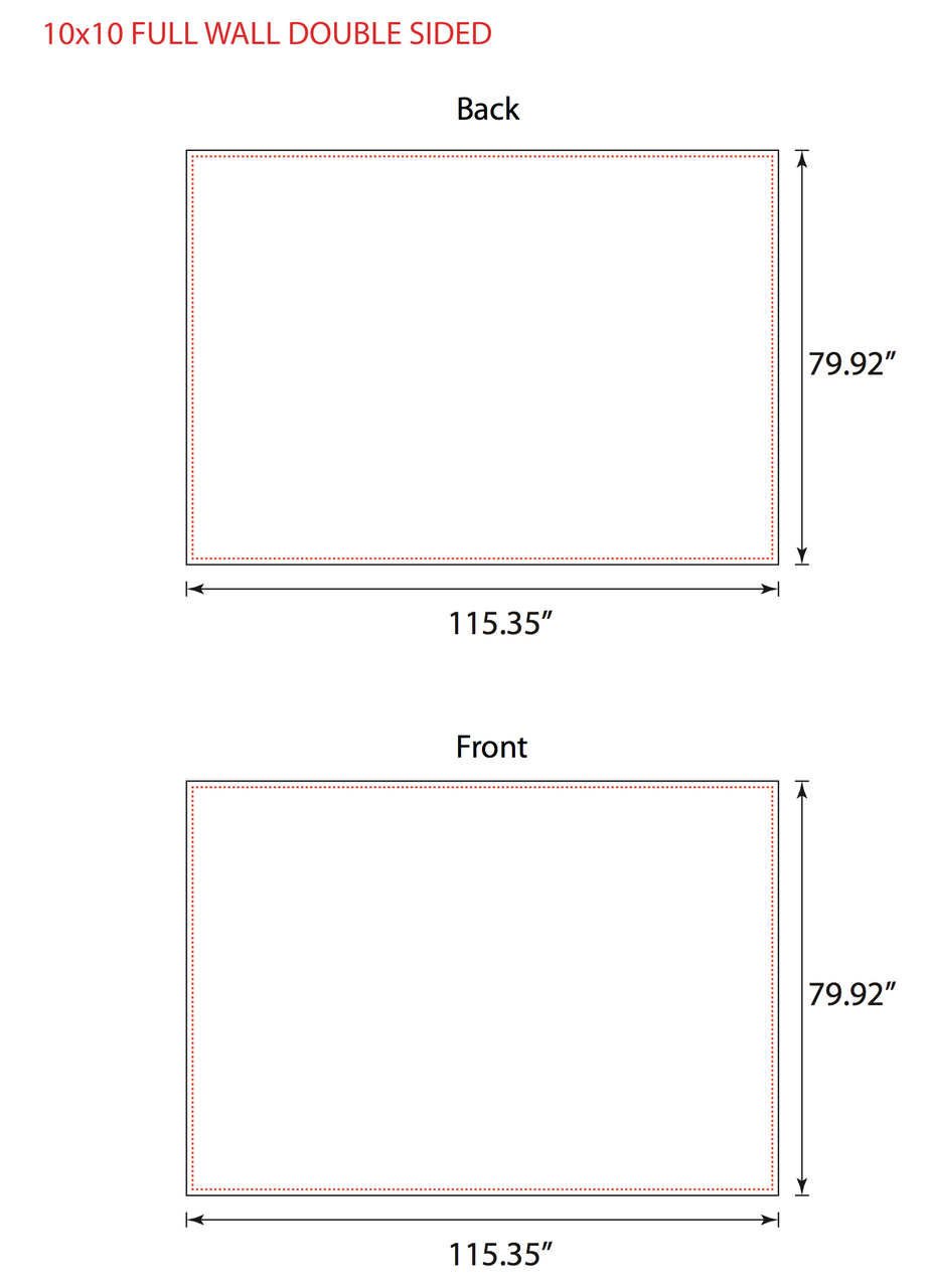 10'  Double Sided Full Backwall Only (No Hardware) FREE SHIPPING