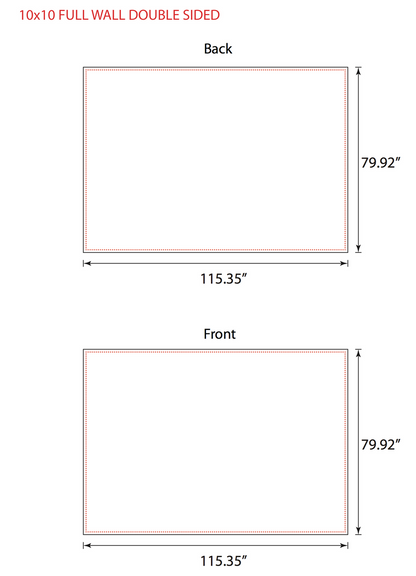 10'  Double Sided Full Backwall Only (No Hardware) FREE SHIPPING