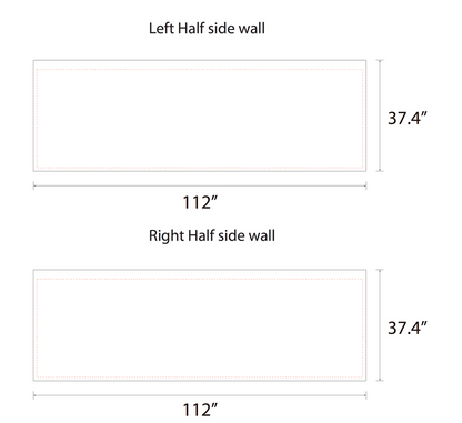 10' Double Sided Half Side Walls (No Canopy) 1 Pair FREE SHIPPING