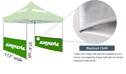 10' Double Sided Half Side Walls (No Canopy) 1 Pair FREE SHIPPING