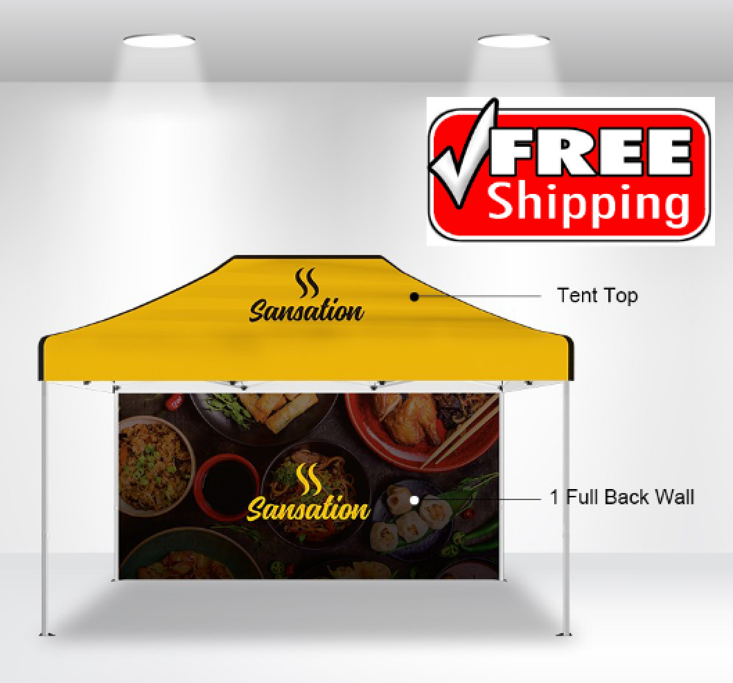 Package A2 - Canopy 10'x15' with Double Sided Full Wall- FREE SHIPPING