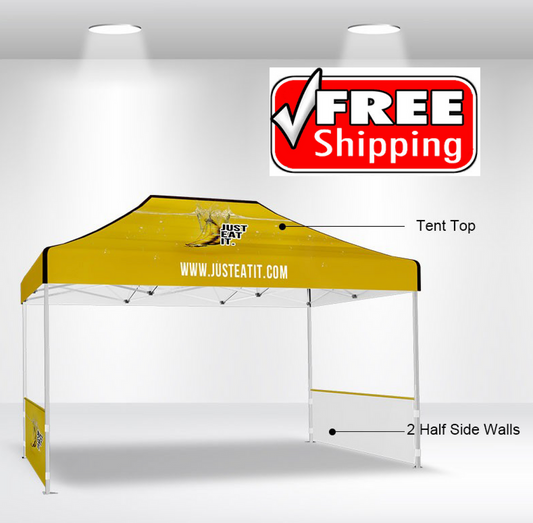 Package C - Canopy 10'x15' Single Sided 1 Pair Half Walls- FREE SHIPPING