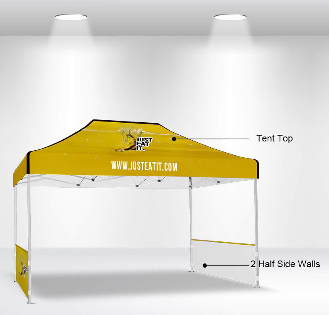 Package C - Canopy 10'x15' Single Sided 1 Pair Half Walls- FREE SHIPPING