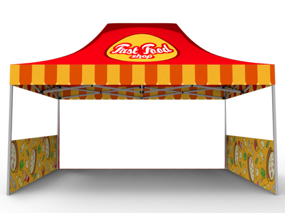 Package C2 - Canopy 10'x15' with Double Sided Half Walls- FREE SHIPPING