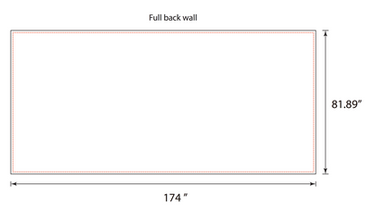 15'  Double Sided Full Backwall Only (No Hardware) FREE SHIPPING