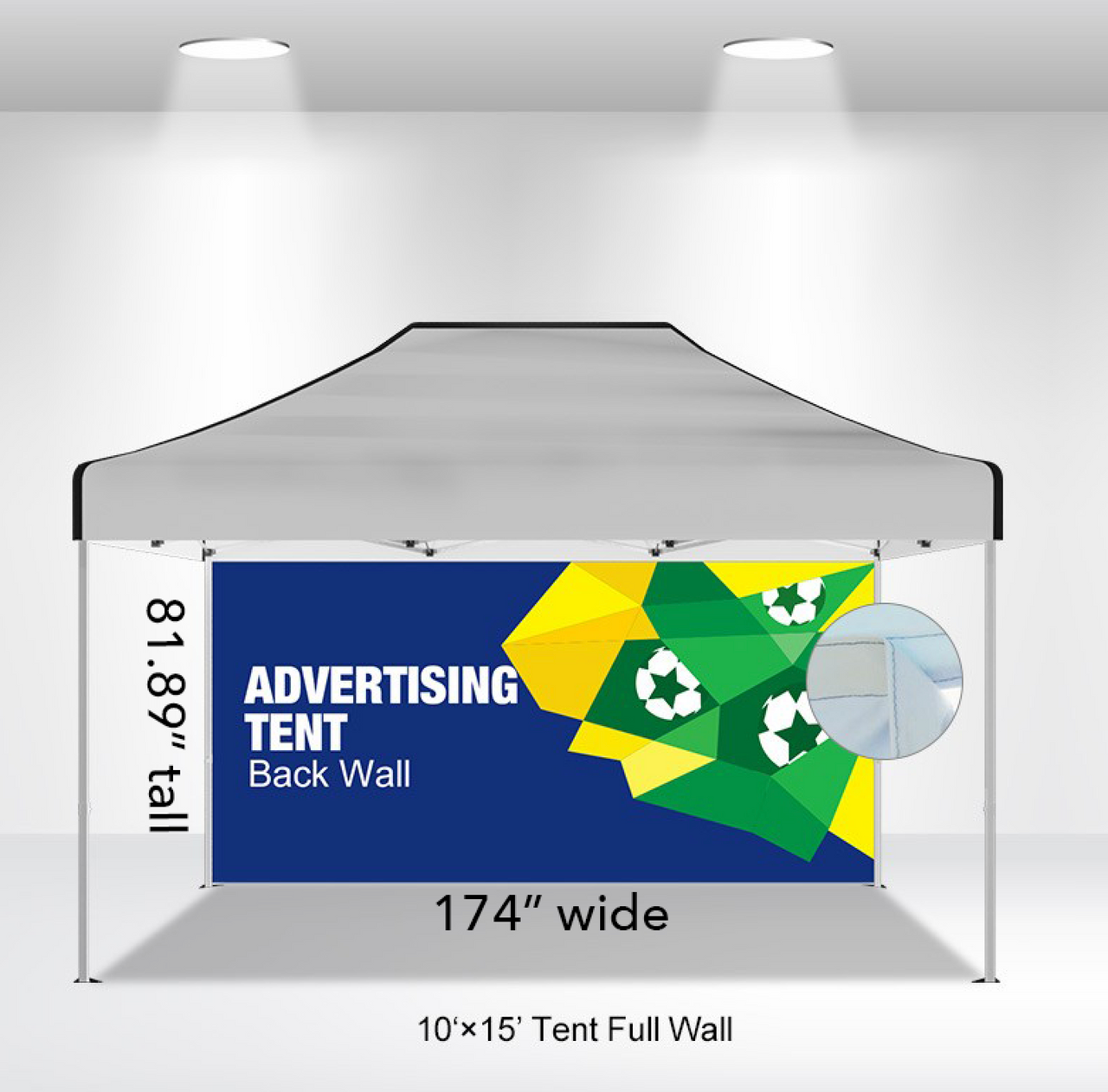15'  Double Sided Full Backwall Only (No Hardware) FREE SHIPPING