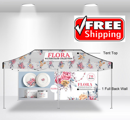 Package A - Canopy 10'x20' with Single Sided Full wall - FREE SHIPPING