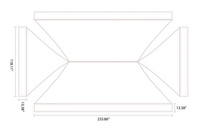 Package A2 - Canopy 10'x20' with Double Sided Full wall - FREE SHIPPING