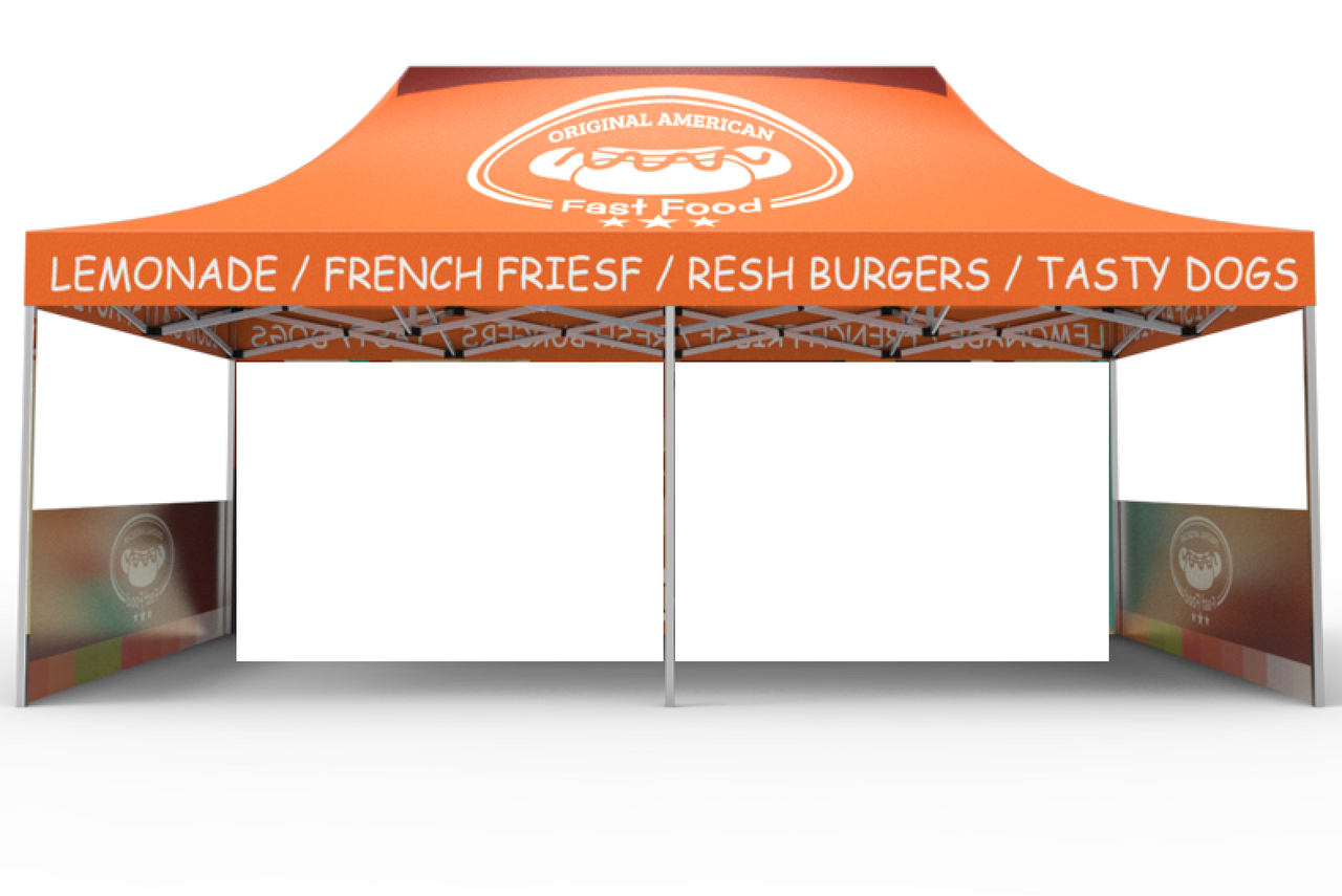 Package C - Canopy 10'x20' Single Sided 1 Pair Half Walls- FREE SHIPPING