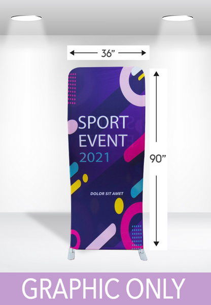 S Shape Mono 36" x 90" Double Sided Graphic Only - FREE SHIPPING