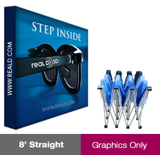 8' Straight Fabric PopUp - Graphic Only