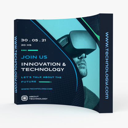 10' Curved Fabric PopUp - Graphic Only
