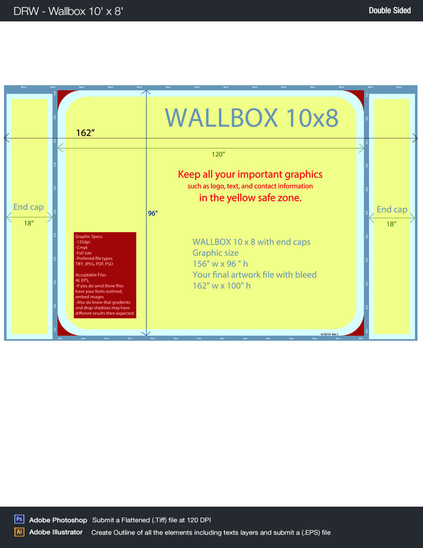 WallBox 10'x8' - Single Sided - Graphic Only
