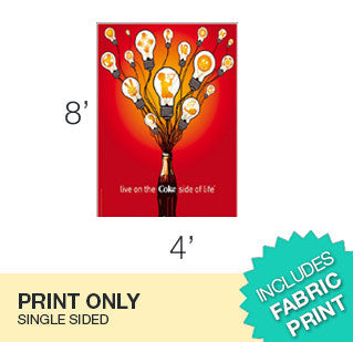Outdoor Banner Wall 4' x 8' - SINGLE SIDED - Graphic Print Only