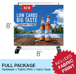 Outdoor Banner Wall 8' x 8' - Single Side Graphic Print ONLY