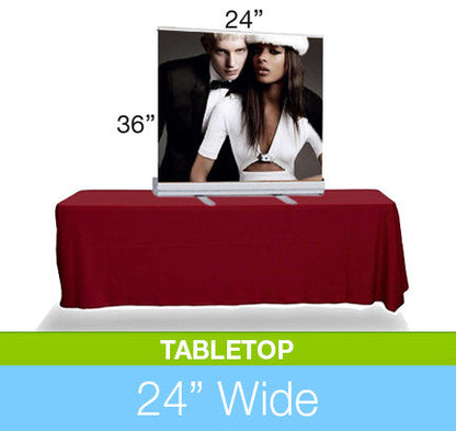 Econo 24" Tabletop (Vinyl) Full Package Hardware + Print + Carry Bag