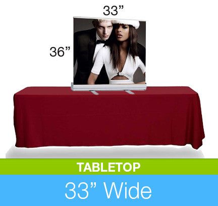 Econo 33" Tabletop (Vinyl) Full Package Hardware + Print + Carry Bag