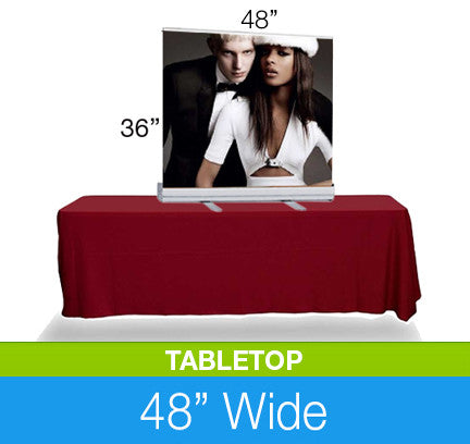 Econo 48" Tabletop (Vinyl) Full Package Hardware + Print + Carry Bag