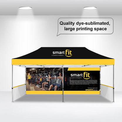 Package B - Canopy 10x20 with Single Sided Full Wall  & 2 Single Sided Half Walls - FREE GROUND SHIPPING