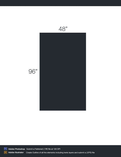 Outdoor Banner Wall 4' x 8' - SINGLE SIDED - Graphic Print Only