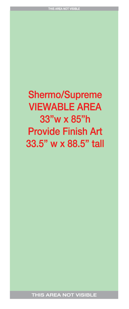 Supreme 33" Vinyl Full Package Hardware + Print + Carry Bag