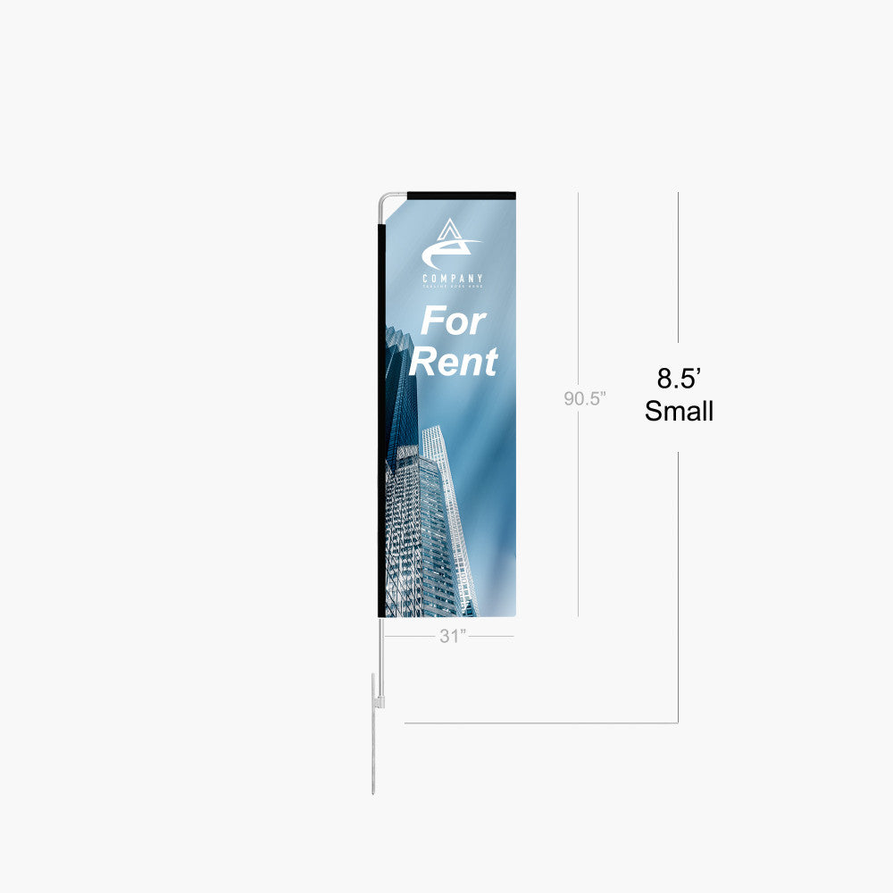 Rectangle Flag - Small 8.5FT Single Sided