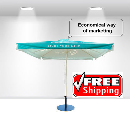 Square with Valence Umbrella 10'