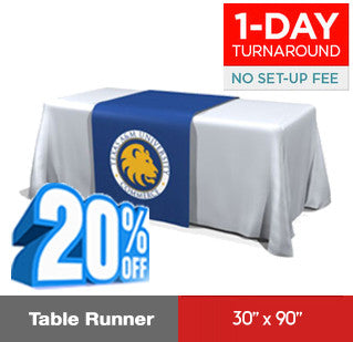 Table Runner 30" x 90" Full Color Dye Sub Print